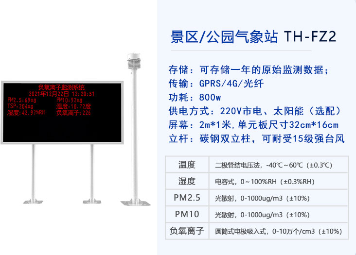 景區(qū)生態(tài)環(huán)境監(jiān)測站技術(shù)參數(shù)